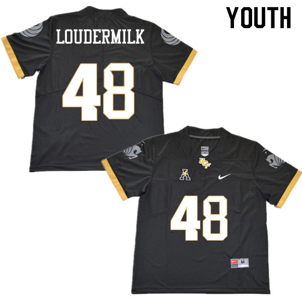 Youth #48 Mac Loudermilk UCF Knights College Football Jerseys Sale-Black